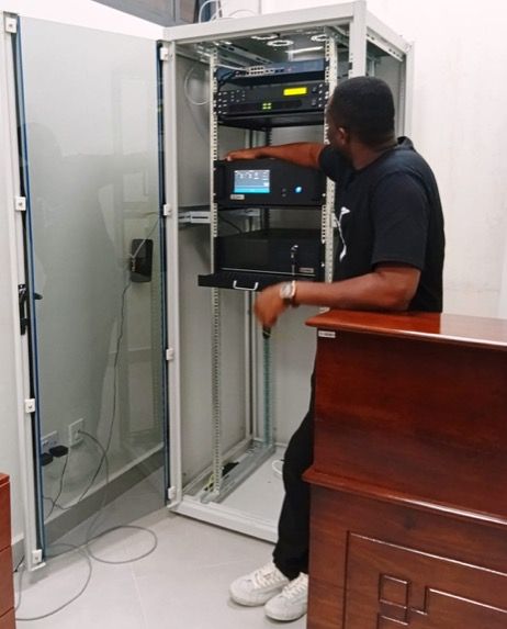 Server rack installation for the ground station control systems